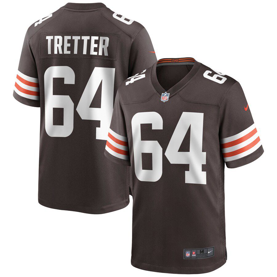 Men Cleveland Browns 64 J.C. Tretter Nike Brown Game NFL Jersey